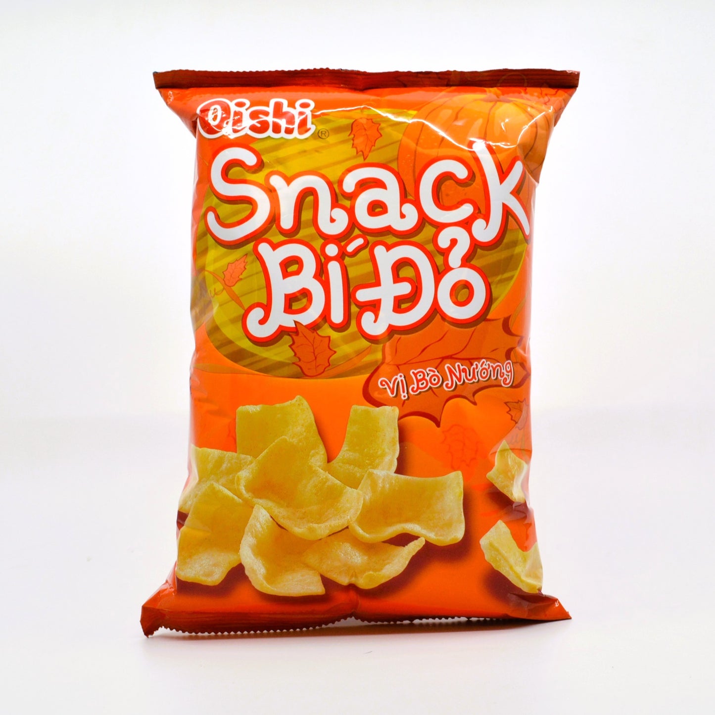 Oishi Beef Flavored Pumpkin Chips (Bí Đỏ Vị Bò Nướng) - 2.4oz/68g