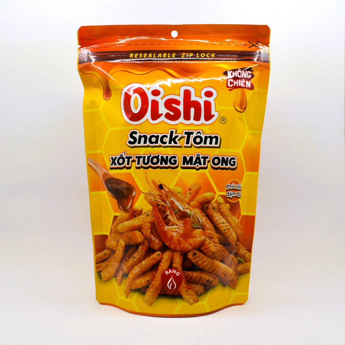 Oishi Honey Soy Sauce Shrimp Chips (Tôm Xốt Tương Mật Ong) - 2.3oz/65g
