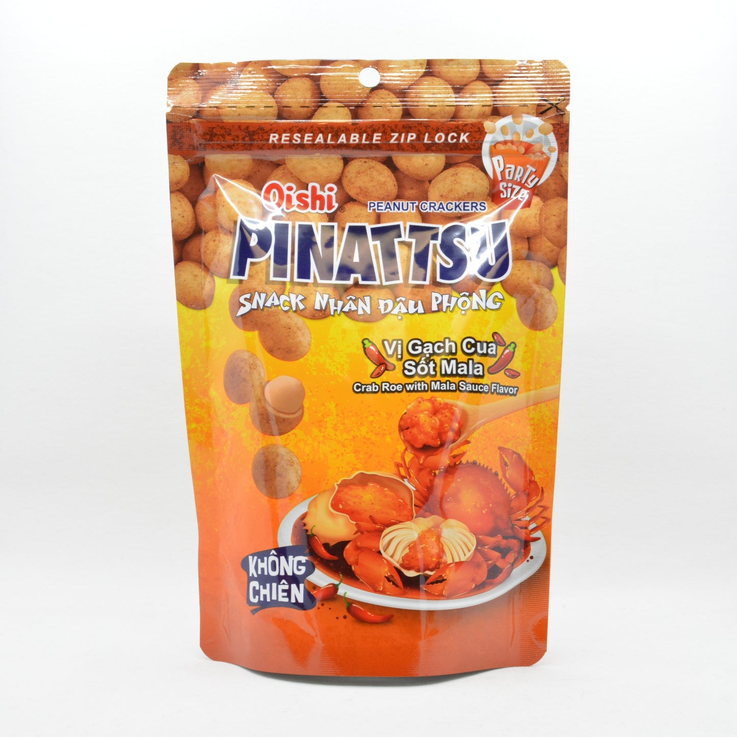 Oishi Pinattsu Crab Roe Mala Sauce Peanuts (Vị Gạch Cua Sốt Mala) - 3oz/85g
