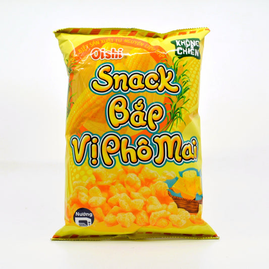 Oishi Cheesy Corn Chips (Bắp Vị Phô Mai) - 2.4oz/68g