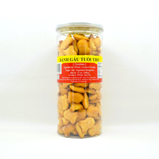 Bear Shaped Coconut Cookies (Banh Gấu Tuổi Thơ) - 12oz/340g