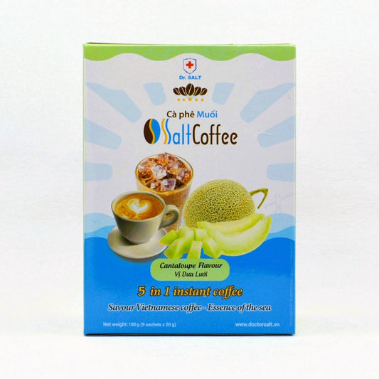 Instant Salt Coffee Cantaloupe Flavor (Cà Phê Muối Vị Dưa Lưới) - 0.7oz/20g x 9 Packs