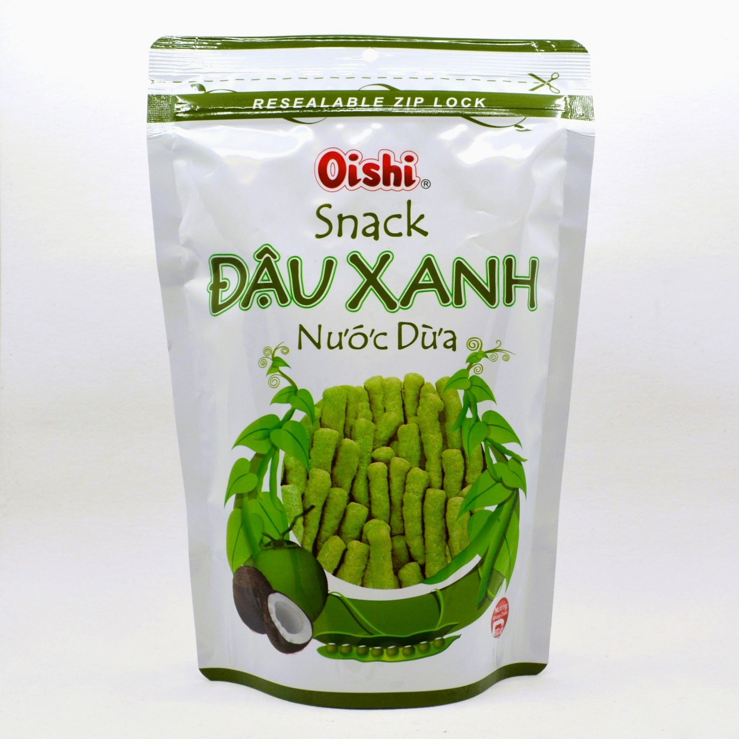 Oishi Coconut Flavor Mung Bean Snack (Đậu Xanh Nước Dừa) - 2.3oz/65g