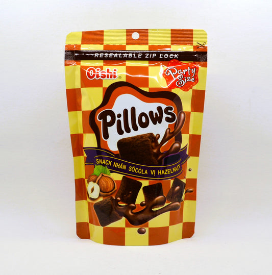 Oishi Chocolate Hazelnut Pillows (Snack Nhân Socola Vị Hazelnut) - 2.8oz/80g