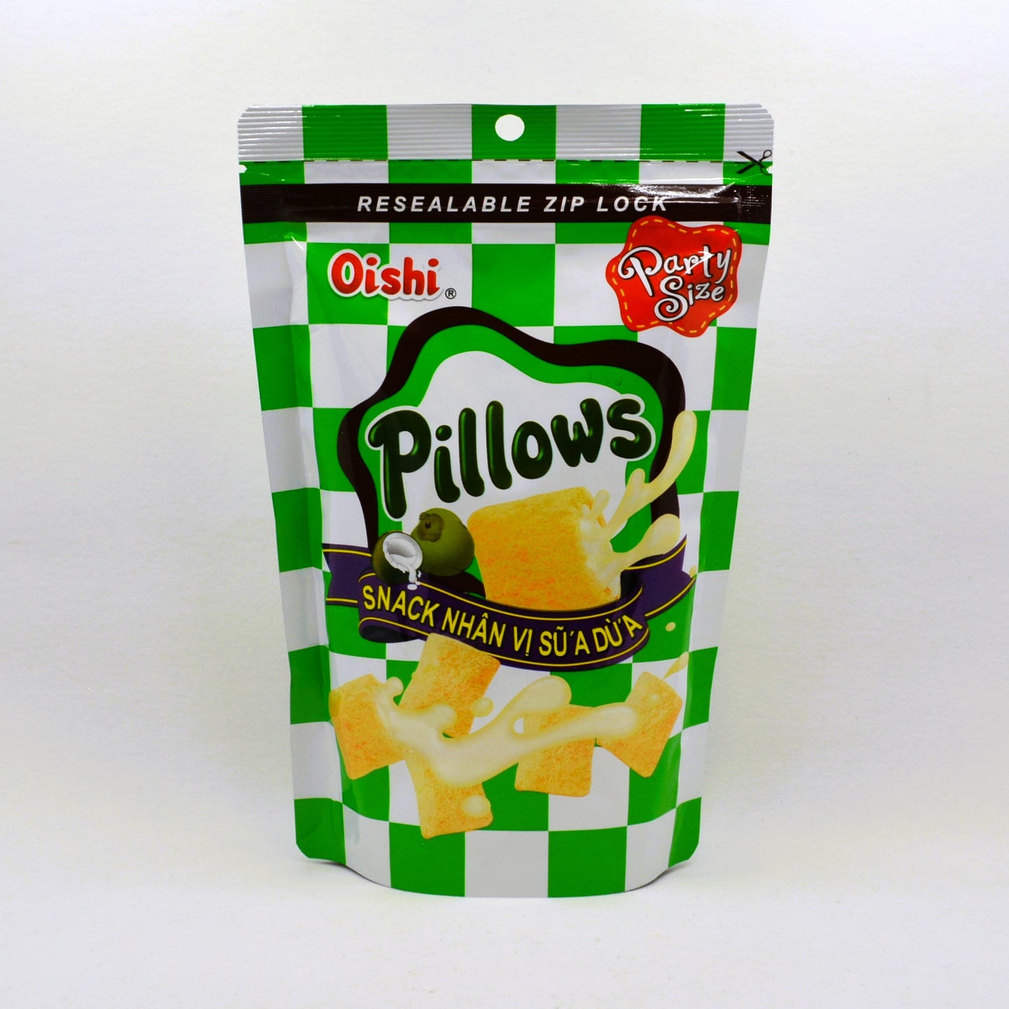 Oishi Coconut Milk Pillows (Snack Nhân Vị Sữa Dừa) - 2.8oz/80g